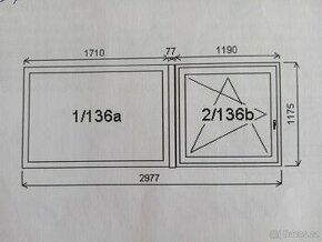 Jednodílné okno Sestava pozice 136a - 2