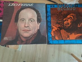 4x vinyl - Edith Piaf, Aznavour, Becaud, Leo Ferré - 2