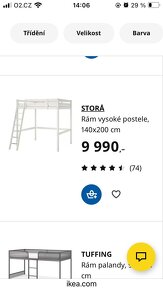 Rám vysoké postele IKEA - 140x200 cm - 2