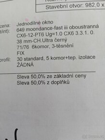 Jednodílné okno barva:Moondance,poz.36 - 2