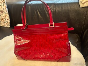 Kabelka Gucci Red Guccissima Leather Mayfair Tote Bag - 2