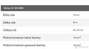 Armovací síť vertex G120 - 2