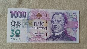 29 ks - Tisícovka s přítiskem 30.výročí - 4400 Kč/ks - 2