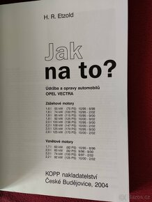 Kniha Opel vectra b  ,,Jak na to?" - 2