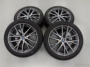 Originál alu kola Bmw 5x112 r17 zimní pneu 6mm - 2