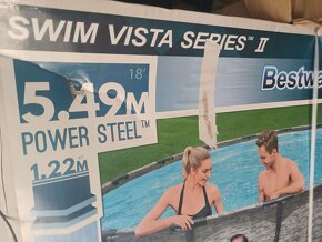 Bazén POWER STEEL 549x122cm + písková filtrace - 2