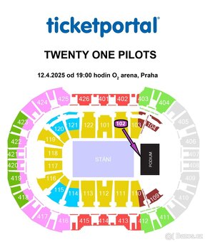 ◉ Twenty One Pilots - Sezení - 12.4.2025 - O2 arena Praha - 2