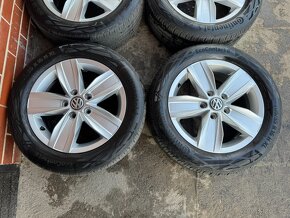 Alu 16" 5x112, orig. VW " Bendigo " letní 80%, Caddy apod. - 2