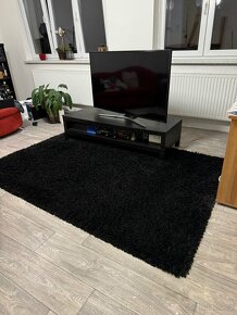 Koberec Shaggy plus 160x230, dlouhý vlas, černý - 2