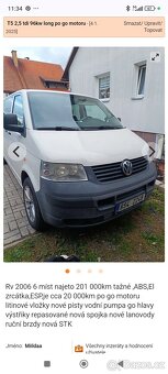 T5 2,5tdi 96kw po go motoru - 2