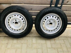 15” VW plechový disk 5x112,letní pneu Barum Vanis 195/70/15c - 2