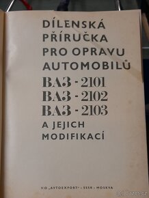 Příručka na opravu vozidel BA3 2101, 2102, 2103 - 2