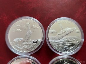 4x 1 oz stříbrné mince World's Wildlife 2019 - 2022 - 2