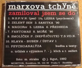 Marxova tchýně - Zamiloval jsem se do lesby - CD-R - 1992 - 2