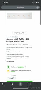 Vešák na stěnu SCONTO NOVÝ. - 2