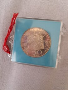 Stříbrná mince 50 Koruna 1986 PROOF město Bratislava,perfekt - 2