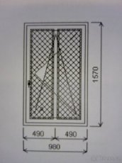 jednodílné okno bílé, NOVÉ, 4ks, poz.117-120 - 2
