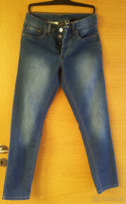 Pánské modré jeans, kalhoty Slim Fit vel. 31 - 2