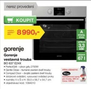 Vestavná, vestavěná trouba Gorenje - 2