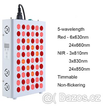 LED PANEL S INFRAČERVENÝM (NIR) A ČERVENÝM (RED)SVĚTLEM 300W - 2