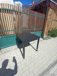 černý jídelní stůl ikea 74x74x74 - 2