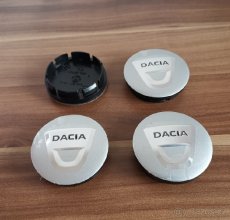 středové krytky Dacia 56mm nebo 60mm černé stříbrné pokličky - 2