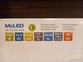 McLED napájecí zdroj pro led pásky12V/ 150w - 2