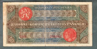 Staré bankovky 50 korun 1922 ROZSÉVAČ - 2