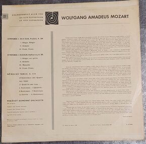 LP GRAMOFONOVÝ KLUB - W. A. MOZART, DV 6270 - 2