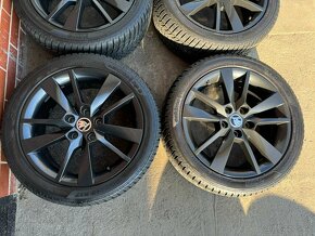 Alu 17" 5x112, orig. škoda TRIUS Black, O3 zimní 90% - 2