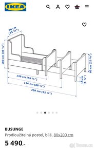 Dětská postel Ikea,původní cena 2700Kč - 2