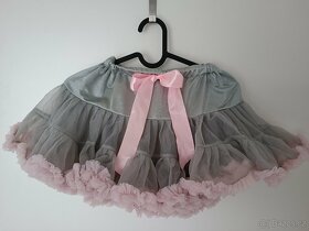 Dívčí Tutu sukně růžovo-šedá - 2