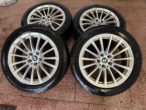 Originál alu kola Bmw 5x112 r18 zimní pneu 6mm G30 G31 - 2