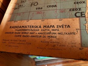 Rádioamatérkská mapa světa 1972 - 2