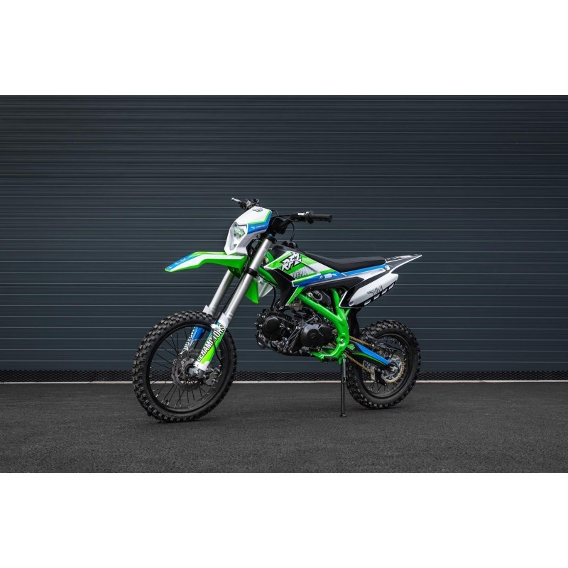 Pitbike Leramotors Thunder 125ccm, kola 17/14, zelená