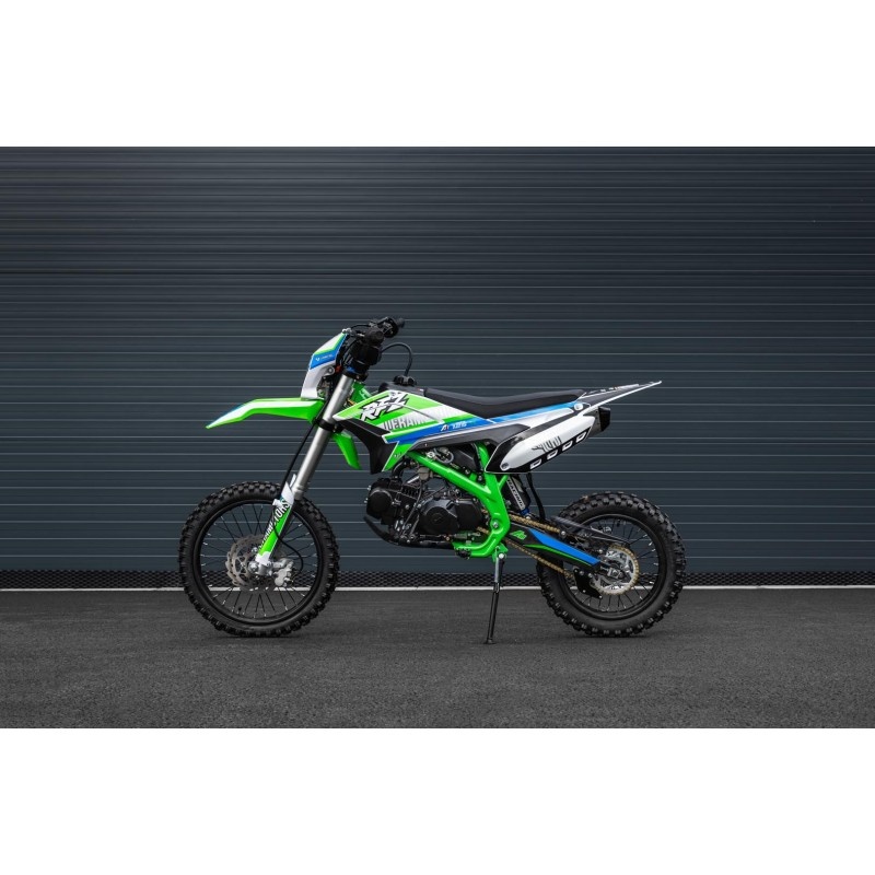 Pitbike Leramotors Thunder 125ccm, kola 17/14, zelená