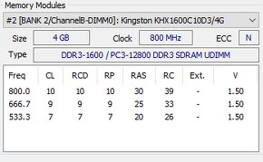 8GB DDR3 1600 CL10 1,5V Kingston HyperX Fury - 3