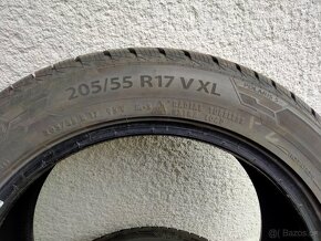 Zimní pneumatiky 205/55 R17, vzorek 2x 7mm, 2x 6mm DOT 3921 - 3