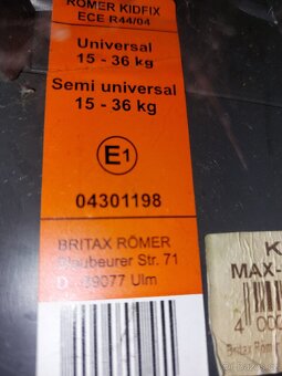 Dětská autosedačka Britax Römer Kidfix  15-36 kg isofix - 3