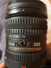 Zrcadlovka Nikon D3100 + asf Nikkor 18-200 - 3