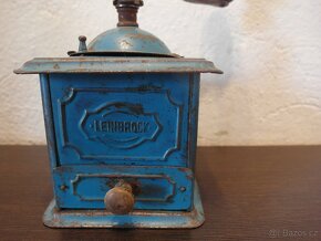 Starožitný mlýnek na kávu - Plechový - Leinbrock - 3