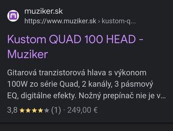 Kustom Quad 100 HD vymením,predám - 3