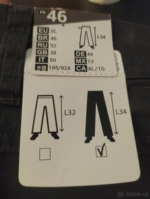 Pánské kalhoty, vel XL, 46, prodloužená L34 - 3