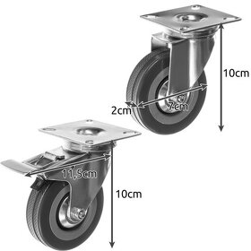 4kusy otocnych kolecek 75mm 220kg - 3