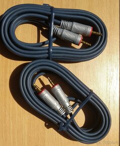 audio kabel cinch / cinch 1,5m  4 kusy + 2 ks jack 3,5 - 3