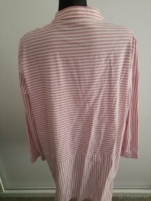 Příjemná košile,růžovo-bílé pruhy vel.XXL/52-54 - 3