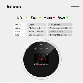 Chytrý WiFi detektor zemního plynu TUYA s LCD displejem - 3