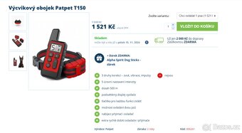 Elektrický výcvikový obojek Patpet T150 - 3