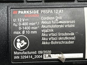 Aku šroubovák Parkside Performance PBSPA 12 A1 - 3