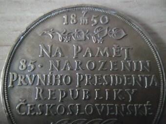 medaile Masaryk č.3- narozeninová 1935 (50mm ) - 3